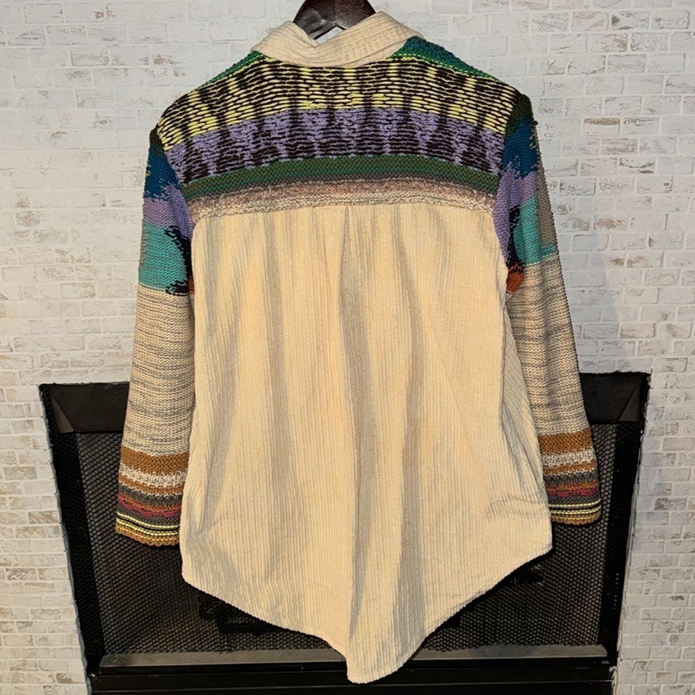 Pilcro Easygoing Shirt Jacket Button Up Corduroy Woven Knit Boho Western Shacket - Picture 10 of 14